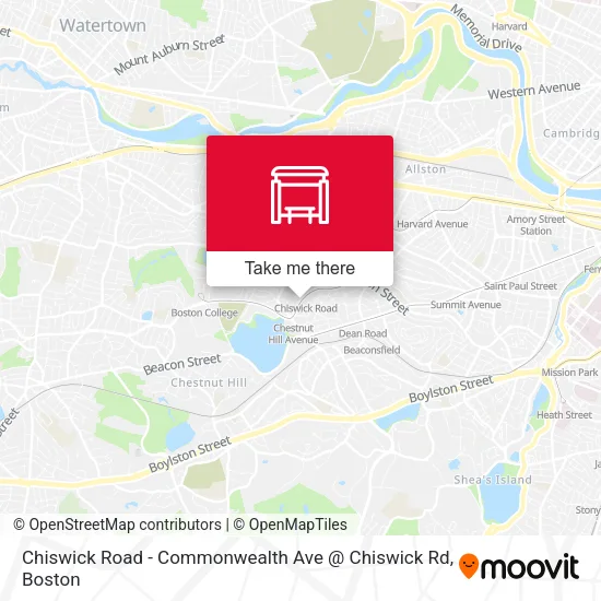 Mapa de Chiswick Road - Commonwealth Ave @ Chiswick Rd