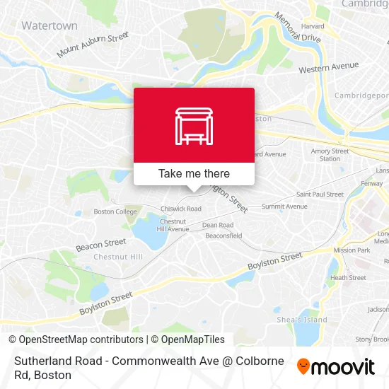 Mapa de Sutherland Road - Commonwealth Ave @ Colborne Rd
