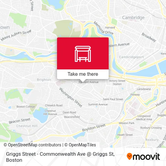 Griggs Street - Commonwealth Ave @ Griggs St map