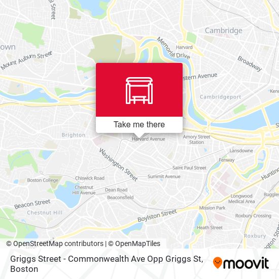 Griggs Street - Commonwealth Ave Opp Griggs St map
