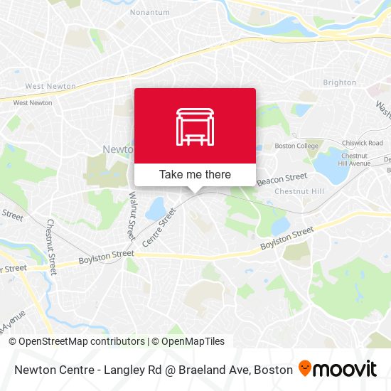 Newton Centre - Langley Rd @ Braeland Ave map