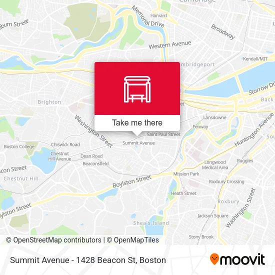 Mapa de Summit Avenue - 1428 Beacon St