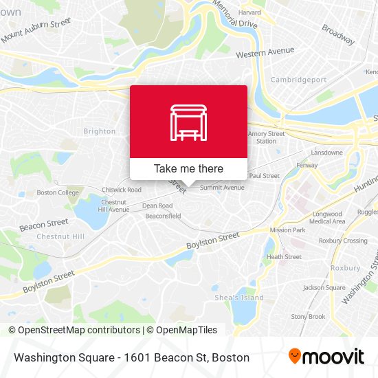 Mapa de Washington Square - 1601 Beacon St