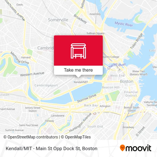 Kendall / MIT - Main St Opp Dock St map