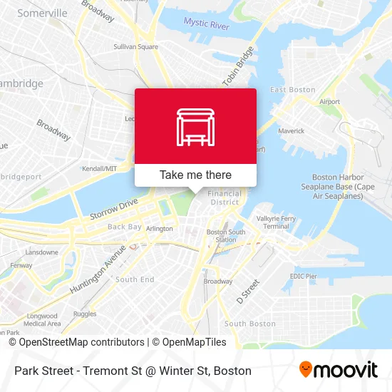 Park Street - Tremont St @ Winter St map