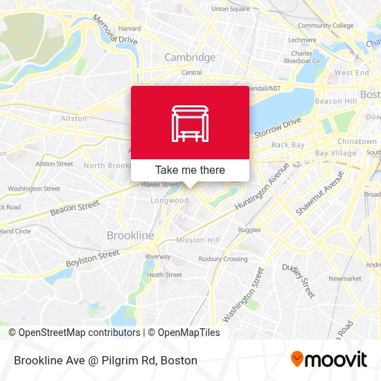 Mapa de Brookline Ave @ Pilgrim Rd