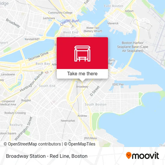 Mapa de Broadway Station - Red Line