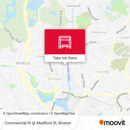 Mapa de Commercial St @ Medford St