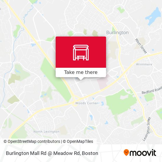 Mapa de Burlington Mall Rd @ Meadow Rd