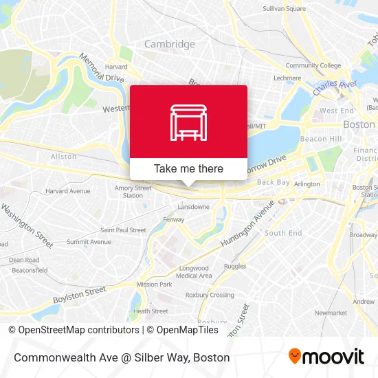 Mapa de Commonwealth Ave @ Silber Way