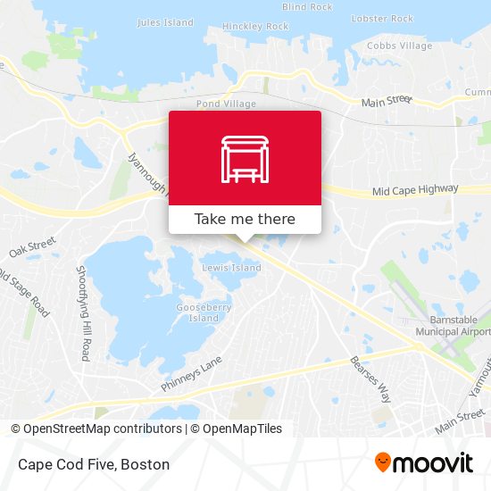 Cape Cod Five map