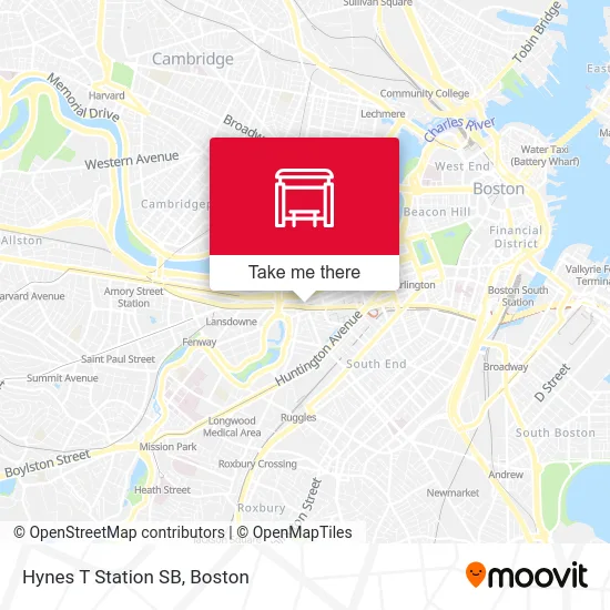 Hynes T Station SB map