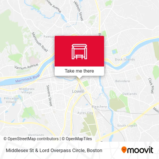 Middlesex St & Lord Overpass Circle map