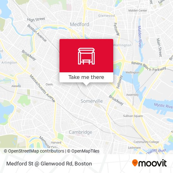 Medford St @ Glenwood Rd map