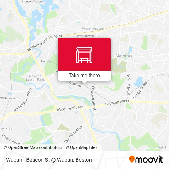 Waban - Beacon St @ Waban map