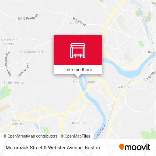Merrimack Street & Webster Avenue map