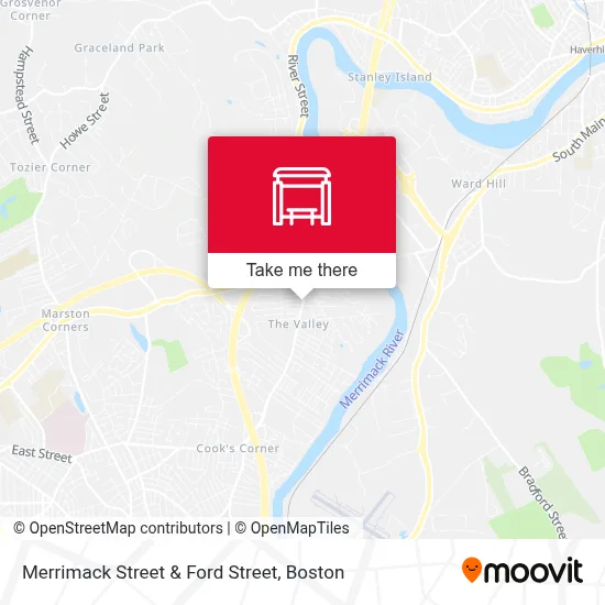 Merrimack Street & Ford Street map