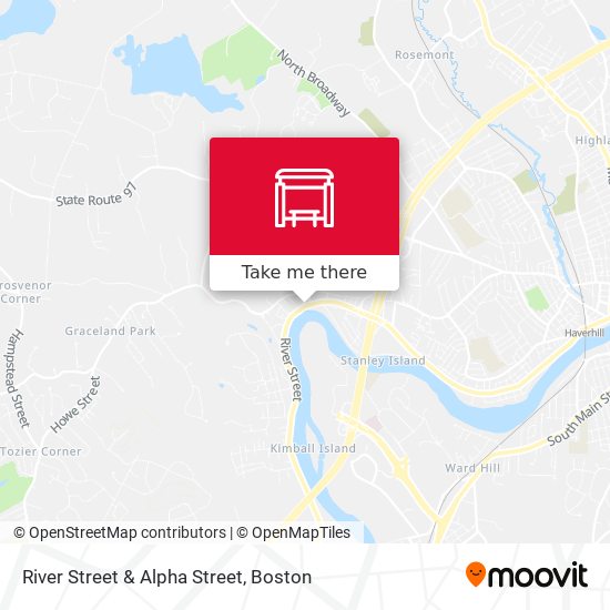 Mapa de River Street & Alpha Street