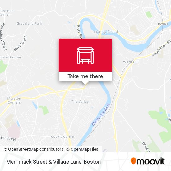 Merrimack Street & Village Lane map