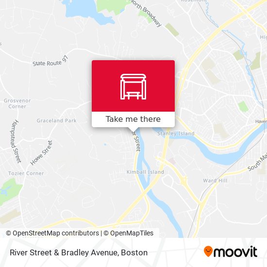 Mapa de River Street & Bradley Avenue