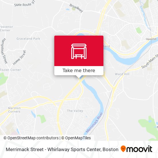Mapa de Merrimack Street - Whirlaway Sports Center