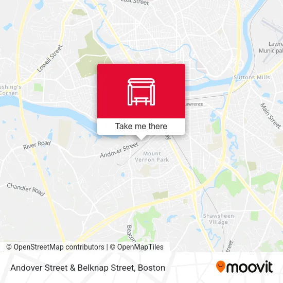 Andover Street & Belknap Street map