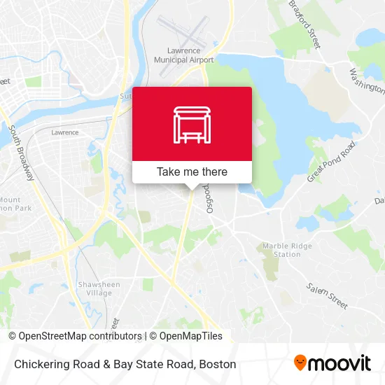 Chickering Road & Bay State Road map