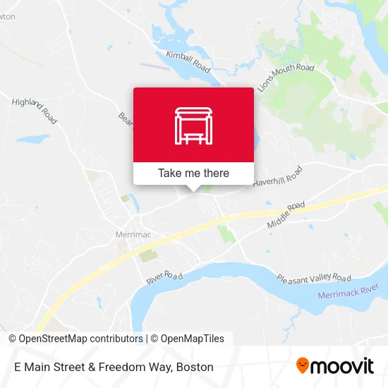 E Main Street & Freedom Way map
