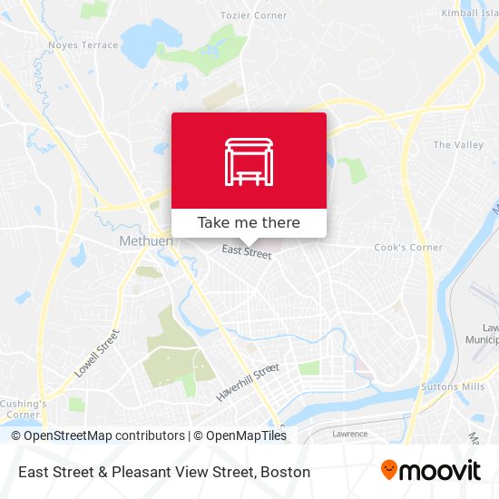 East Street & Pleasant View Street map