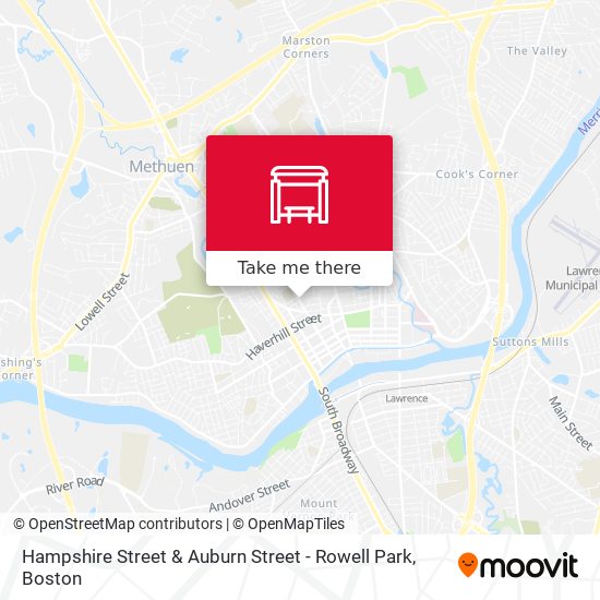 Hampshire Street & Auburn Street - Rowell Park map