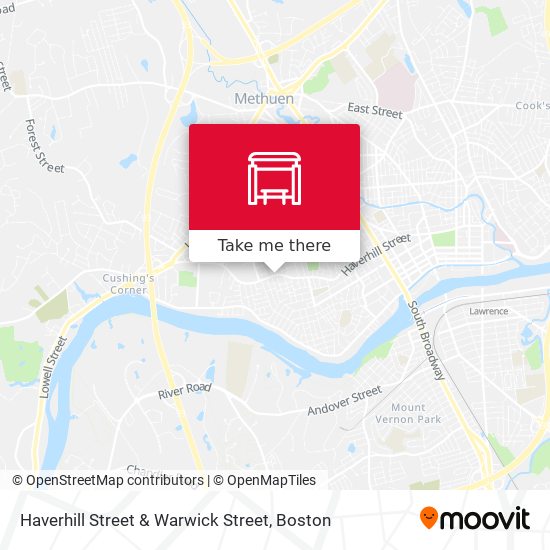 Haverhill Street & Warwick Street map