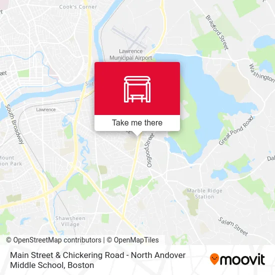 Main Street & Chickering Road - North Andover Middle School map