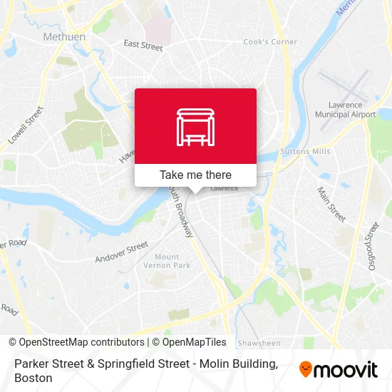 Parker Street & Springfield Street - Molin Building map