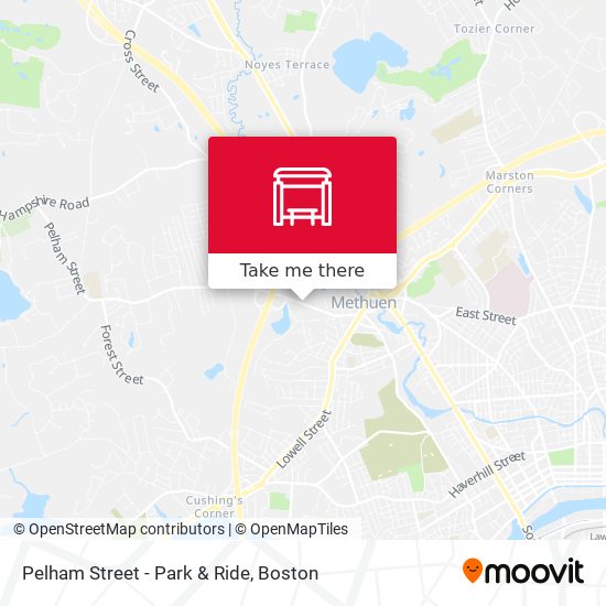 Pelham Street - Park & Ride map
