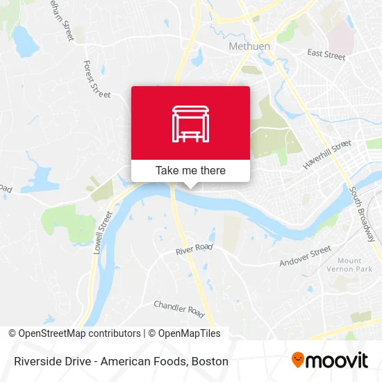 Riverside Drive - American Foods map