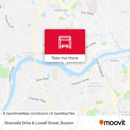 Riverside Drive & Lowell Street map
