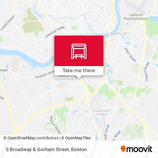 S Broadway & Gorham Street map