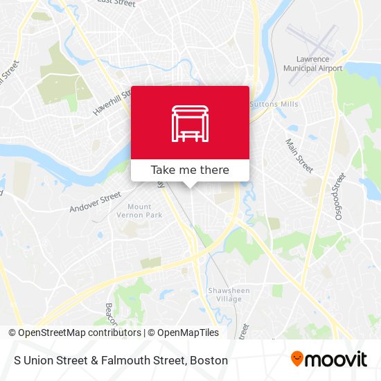S Union Street & Falmouth Street map