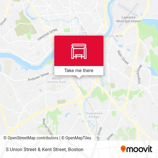 S Union Street & Kent Street map