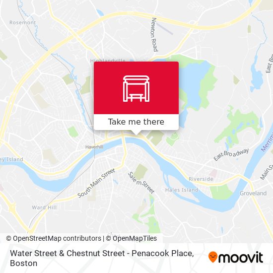 Water Street & Chestnut Street - Penacook Place map