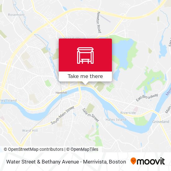 Water Street & Bethany Avenue - Merrivista map