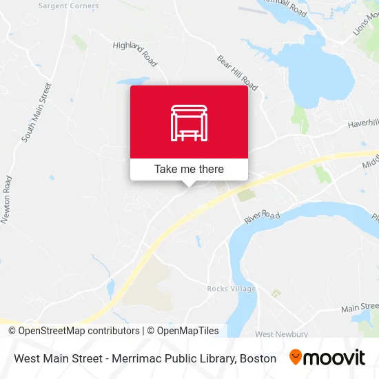 West Main Street - Merrimac Public Library map
