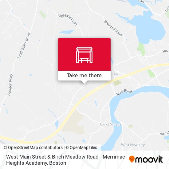 West Main Street & Birch Meadow Road - Merrimac Heights Academy map