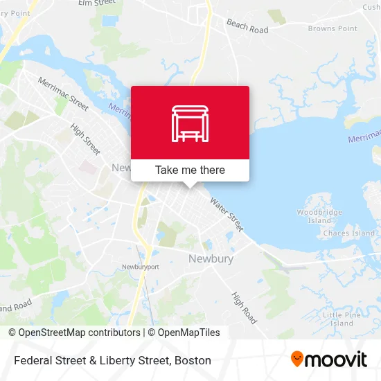 Federal Street & Liberty Street map