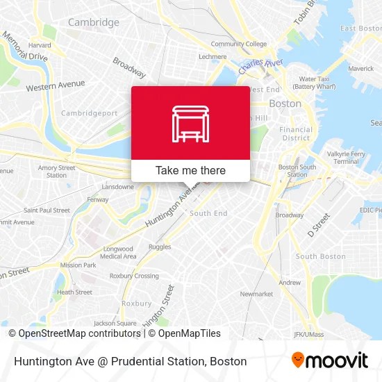 Mapa de Huntington Ave @ Prudential Station
