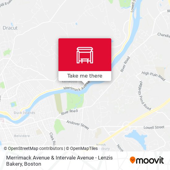 Mapa de Merrimack Avenue & Intervale Avenue - Lenzis Bakery