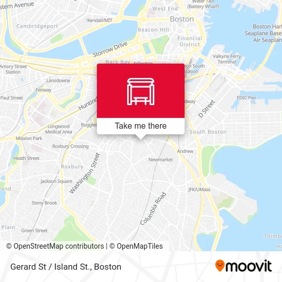 Gerard St / Island St. map