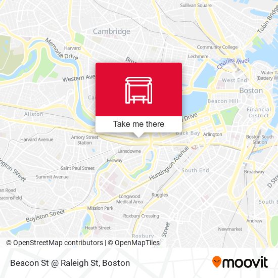 Beacon St @ Raleigh St map