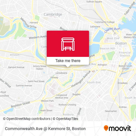 Mapa de Commonwealth Ave @ Kenmore St