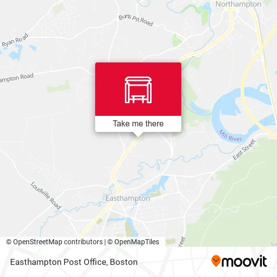 Easthampton Post Office map